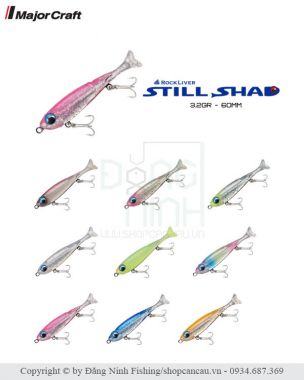 Mồi Mềm Major Craft RockLiver Still Shad | Softbait Shad Nhỏ Gọn, Tự Nhiên, Dễ Đánh