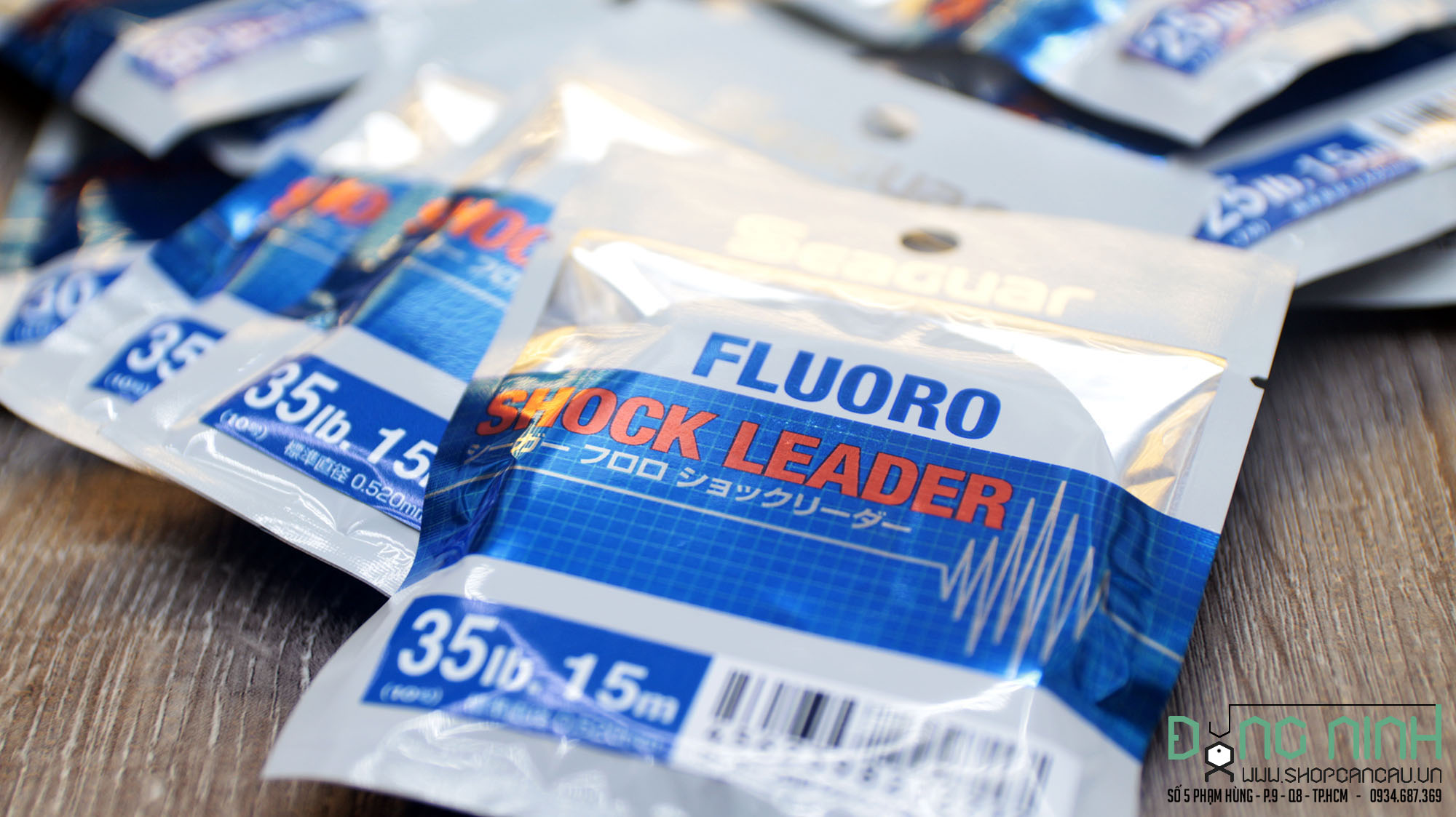 Dây leader FluoroCarbon Seaguar Shock Leader 15m - Made in Japan