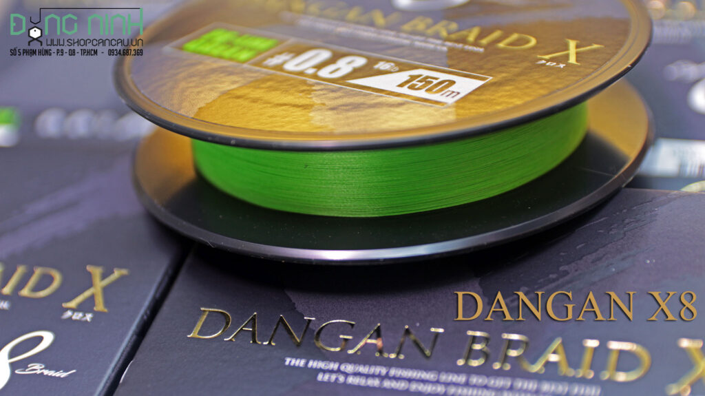 Công nghệ Dây PE Major Craft Dangan x8 xanh dạ quang