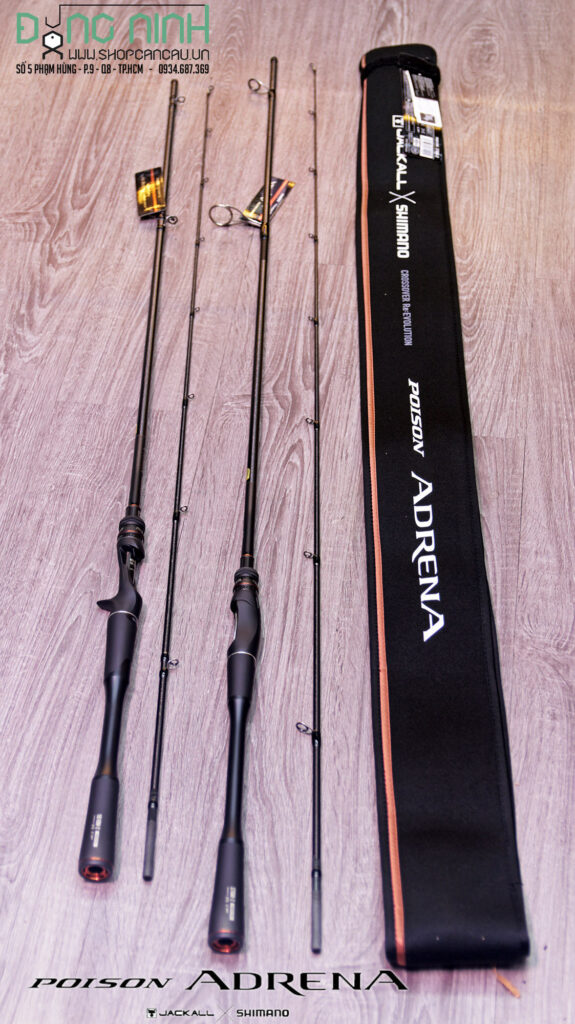 Cần lure shimano poison adrena 2024 máy ngang