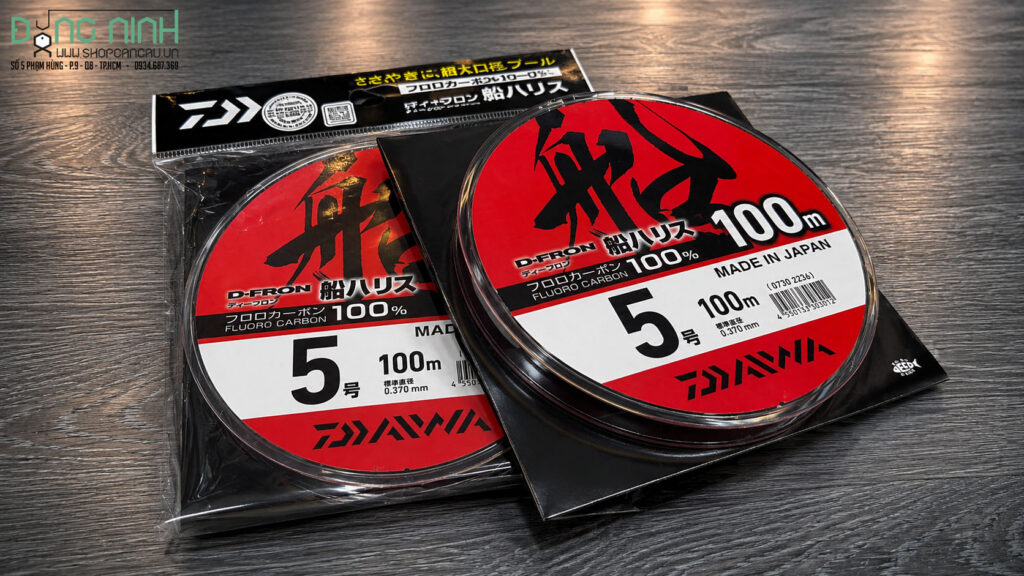 Dây leader fluorocarbon daiwa d-fron 100m câu cá chẽm