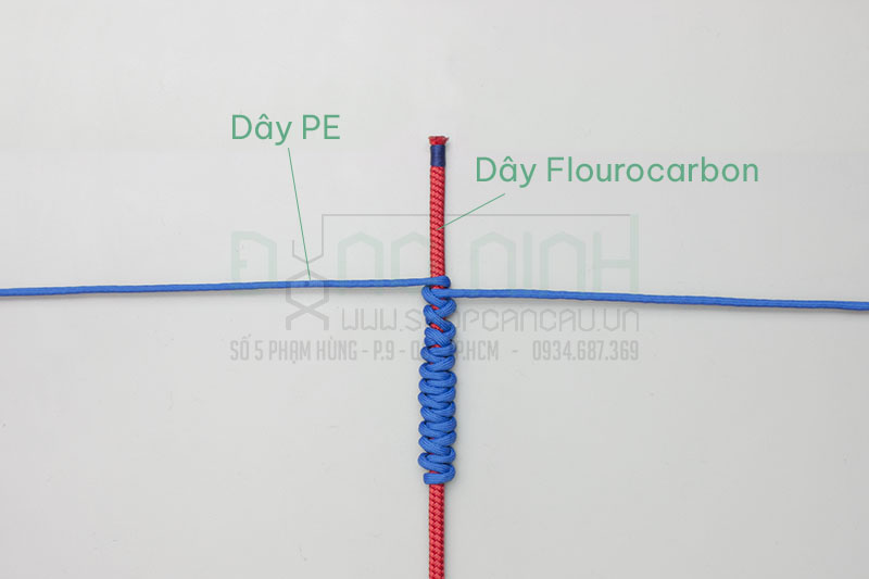 Cách cột dây leader bằng nút FG knot