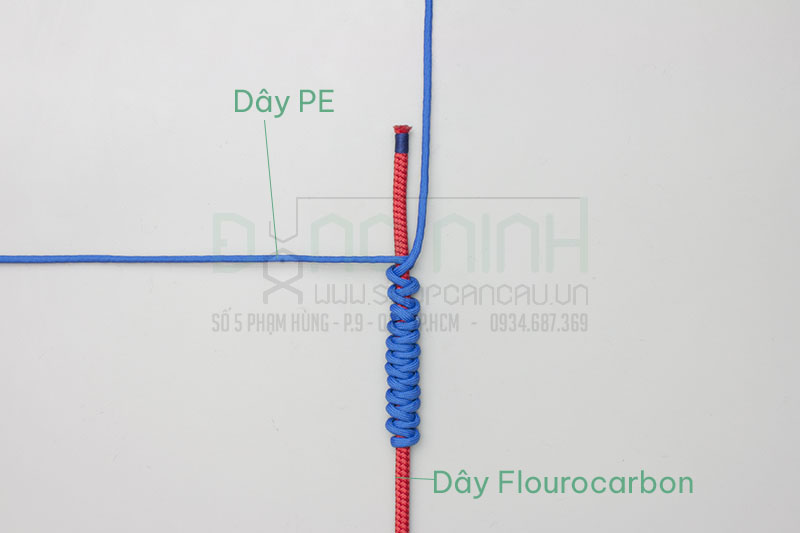 Cách cột dây leader bằng nút FG knot
