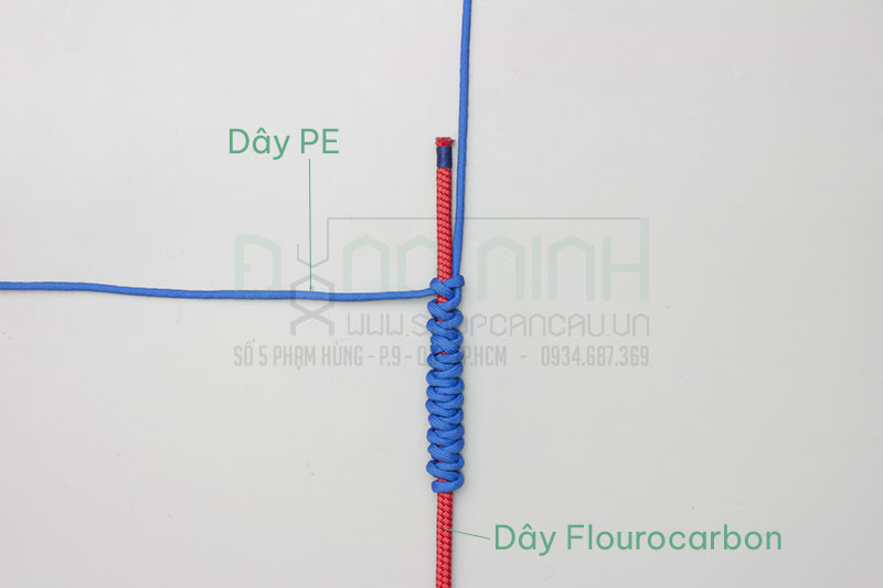 Cách cột dây leader bằng nút FG knot