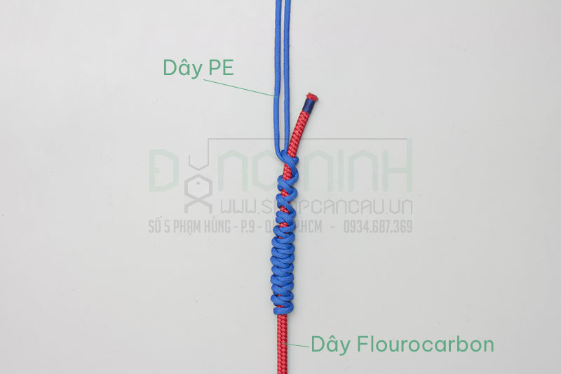 Cách cột dây leader bằng nút FG knot