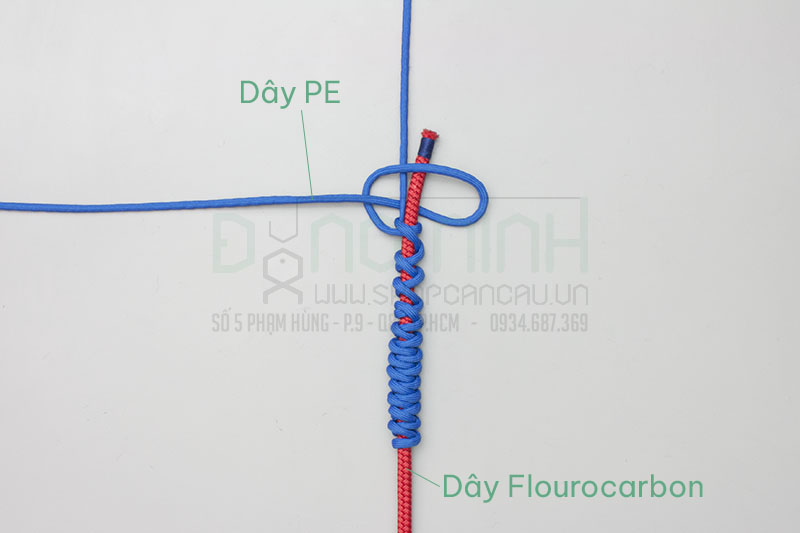 Cách cột dây leader bằng nút FG knot