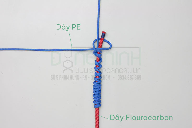 Cách cột dây leader bằng nút FG knot