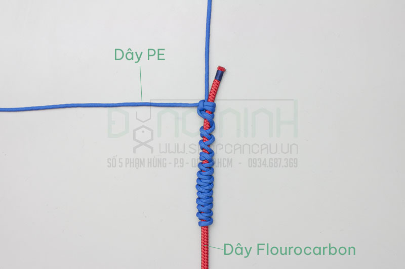 Cách cột dây leader bằng nút FG knot