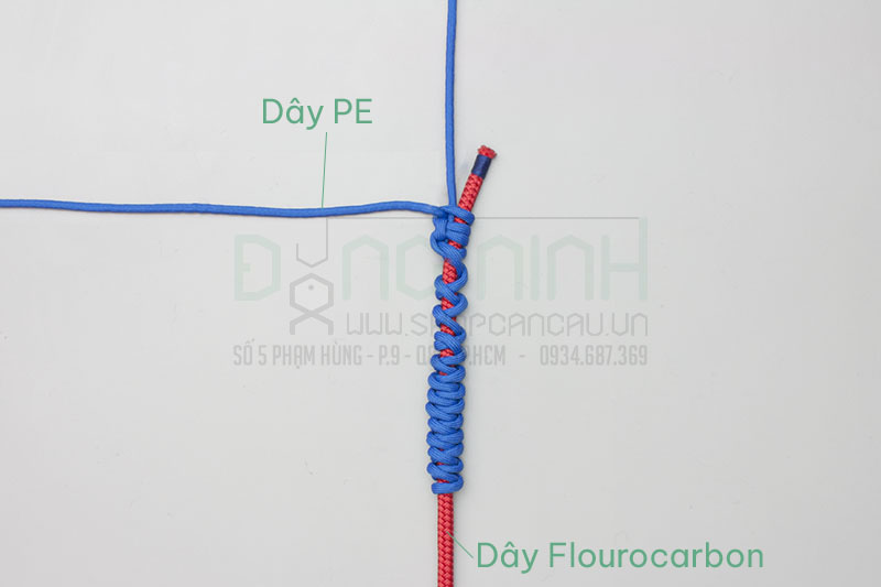 Cách cột dây leader bằng nút FG knot