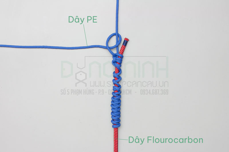 Cách cột dây leader bằng nút FG knot