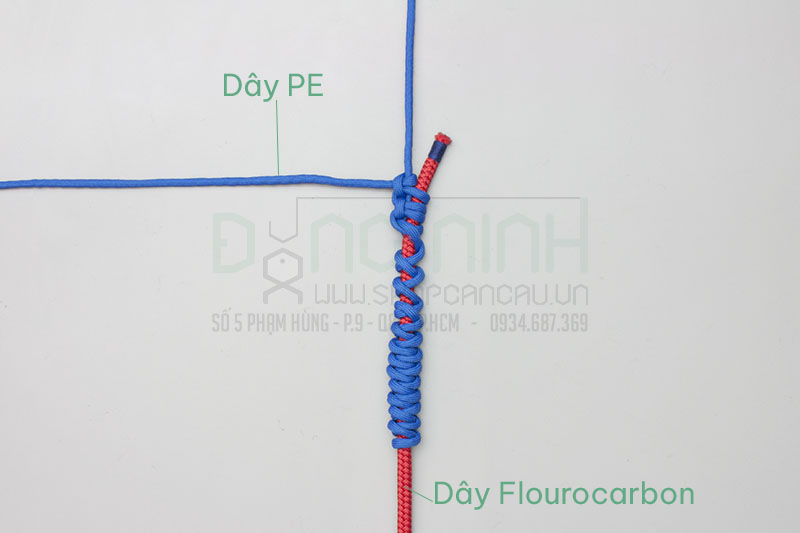Cách cột dây leader bằng nút FG knot