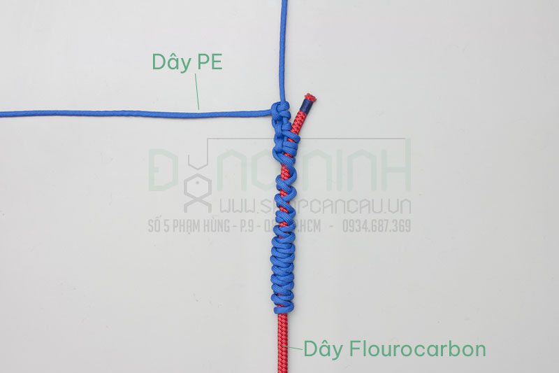Cách cột dây leader bằng nút FG knot