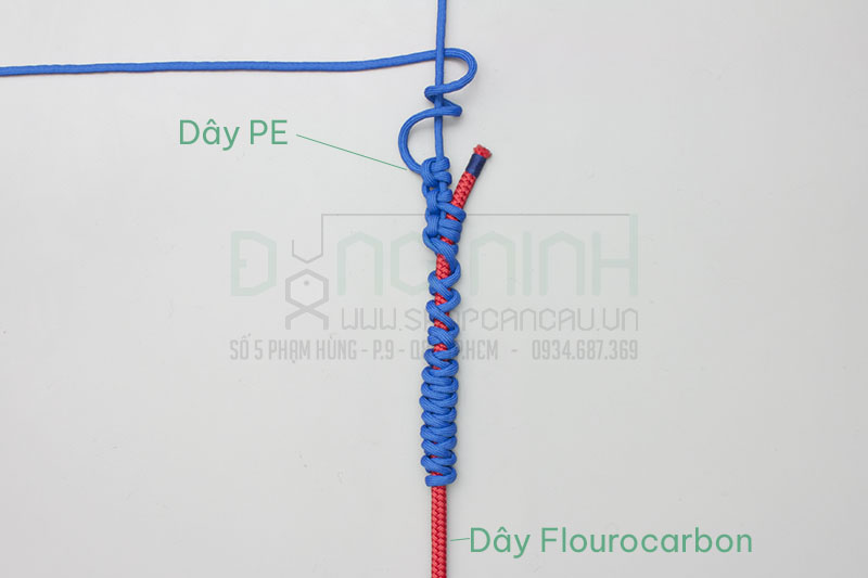 Cách cột dây leader bằng nút FG knot