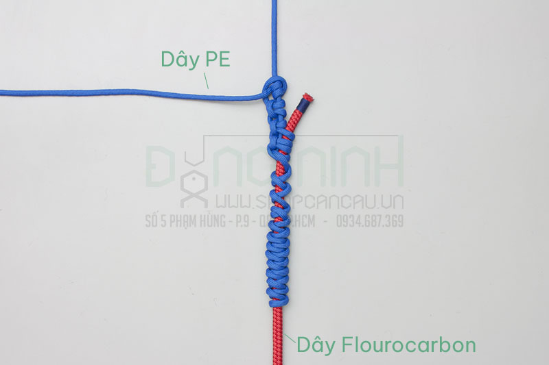Cách cột dây leader bằng nút FG knot