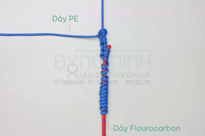 Cách cột dây leader bằng nút FG knot