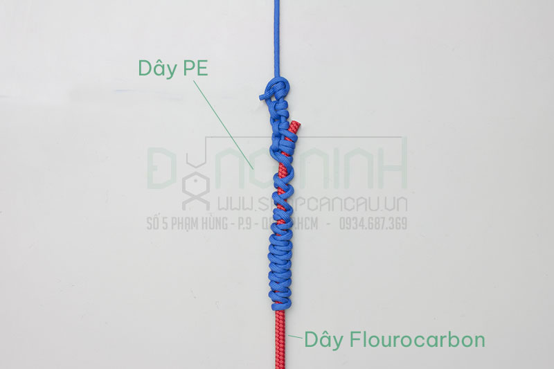 Cách cột dây leader bằng nút FG knot