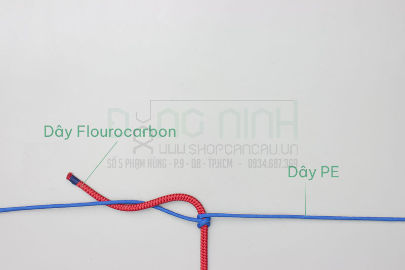 Cách cột dây leader bằng nút FG knot