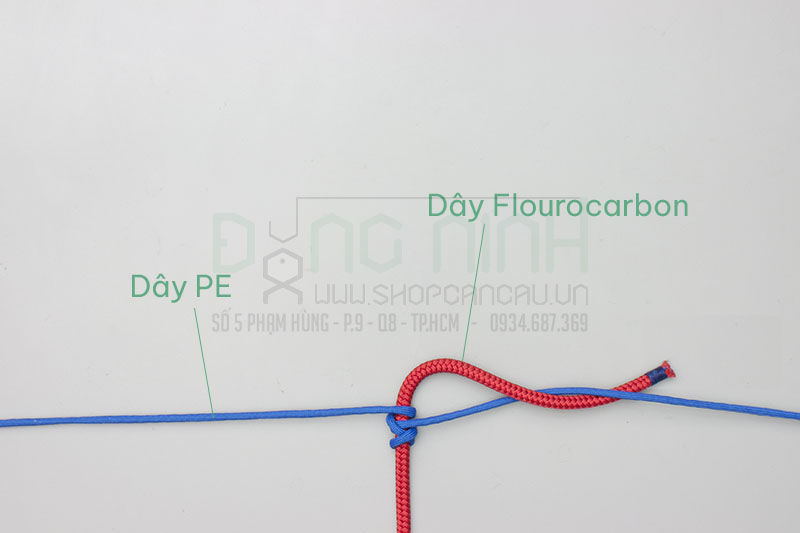 Cách cột dây leader bằng nút FG knot