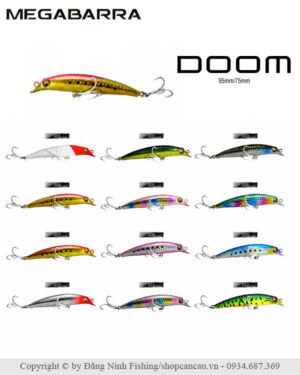 Mồi lure Megabarra Doom 75 95 màu mới chính hãng tại Đăng Ninh Fishing